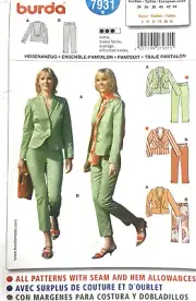 Burda Misses' Jacket,Pants Pattern 7931 Size 8-18 UNCUT