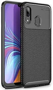[HEYUS] for Samsung Galaxy A20/A30 Case, Carbon Fiber Protection, Shockproof, Black, Slim, Textured, Striped
