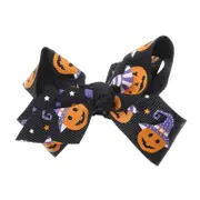 8 Pcs Halloween Cute Bowknot Hari Band Cartoon Kid's Ornament Head Accessories BLACK COLOUR