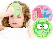 Kids Ice Packs for Injuries Reusable 2 Packs Cold or Warm Compress Gel Bead Cooling Packs with Strap for Neck Head Fever Wisdom Teeth Recovery First Aid 4.9 Inch