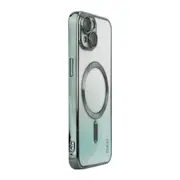 For Iphone 15 Hat-Prince Magnetic Glitter Plated Shockproof Phone Case With Lens Film