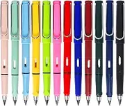 Sidosir 12Pack Forever Pencils for Kids Writing, Infinity Pencil Cute Inkless Everlasting Pencil with Eraser for Sketching, Drawing (Black)
