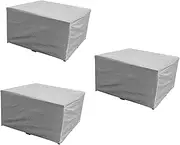 3pcs Chair Table Cover Rectangle Table Cloth Table Cloth Outdoor Chair Table Dustproof Cover Outdoors Furniture Recliner Chair Covers for Reclining Chair Slipcovers Silver