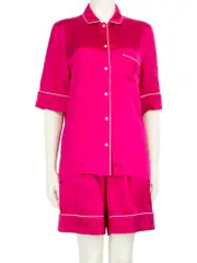 Pink Silk Pyjama Set