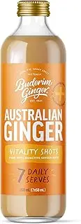 Buderim Ginger Australian Ginger Shots – 7-Day Supply, Made with Bioactive Ginger Juice, 350mL Glass Bottle, Take 1 Shot a Day or add to Smoothies, Salad Dressing and Stir-fries.