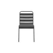 Miami Metal Outdoor Dining Chair - Light Grey