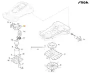 Cover Adjustment Height Original Stiga a3000 Rtk Lawn Mower 322110186/0