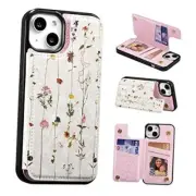 Wallet Case for with Card Holders, PU Leather iPhone 15 6.1 inch Tree Vine