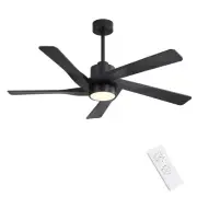 54" ABS DC Ceiling Fan with Lights, 5 Blade ABS Plastic Ceiling Fan with Remo...