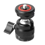 Platform Mini Ballhead 4 Screw Tripod Mount Base For DSLR Cameras Black