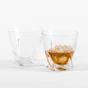 Refined Gifts Whiskey Glasses and Bullet Stone Set