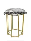 Agate End Table Top, Round Side Agate Stone Table Top, Handmade Agate Furniture