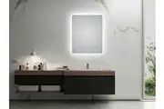 600x750mm Rectangle 3 Color Lighting LED Mirror Touch Sensor Switch Defogger Pad Wall Mounted Vertical or Horizontal