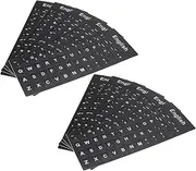 Gadpiparty 10Pcs Durable Keyboard Stickers Foreign Language Keyboard Protector Material for PC Layout Simple Application for Laptops Desktops Enhance Worn Out Keys