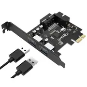 Orico Desktop PC 2 X External USB3.0 + 1 X Internal USB 3.0 connector PCI-E Express Card (PVU3-2O2I) [ORICO-PVU3-2O2I]