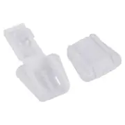 Zipper Pull Cord Ends, 100 Pack Zip Clip Buckle Rope End Lock 18mm, White