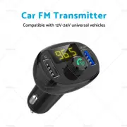 Wireless FM Transmitter Bluetooth-5.0 Radio Car Kit Dual USB Charger MP3 Player