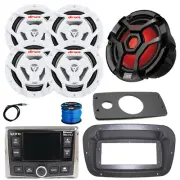 JBL Marine Radio, ANT, LED Sub, 4x 6.5" 150W Speaker (White),Spa Bezel, Adapter