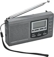 AM/FM Portable Shortwave Radio, COVVY Battery Operated 9 Band FM Transistor DSP Stereo Radio Digital Tuning Radio with Sleep Timer, Alarm Clock, LCD Display, Loud Speaker & Earphone (Black)