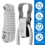 Extension Ladder Pulley Kit 40Ft Telescopic Ladder Rope and Pulley Kit teECX