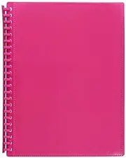 Marbig 2008509 Display Book Refillable Clearview A4 20 Pockets Pink
