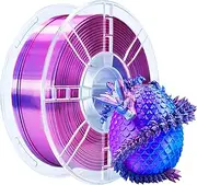 iBOSS Silk Dual-Color Coextrusion PLA PRO Filament, Dual Color 3D Filament 1KG, 3D Printer Filament 1.75mm +/- 0.02mm, PLA+ Cardboard Spool, for Most 3D FDM Printer (Silk Red & Blue)