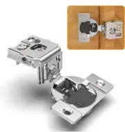 50 Pack 1-1/4" Overlay Soft Close Face Frame Compact Concealed Cabinet Hinges