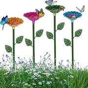 Bee Feeder - 4X Honeybee Feeders for Outside | UV-Resistant Outdoor Decor for Apiary Hydration Backyard Beekeeping Butterfly Habitats