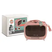 M-Pets 44cm Sixties TV Dog/Cat Pet Portable Transport Carrier Travel Cage Pink