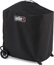 [weber] Premium Cover for Traveler Compact Barbecue, Breathable UV & Water Resistant, Protection Against Wind & Weather, Barbecue Cover, BBQ Cover - Black (3400280)