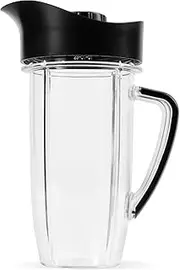 [NutriBullet] NBM-U0273 Rx 45 Oz Oversized Cup with Pitcher Lid, Black/Clear