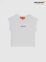 Reiss White Grace 13-14 yrs McLaren F1 Team Cropped Logo T-Shirt (F18156) | $50
