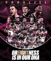 MANLY SEA EAGLES NRL 2024 rugby TEAM PLAYER LAMINATED BIG 420mm POSTER,BARGAIN,1