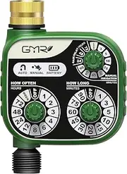Sprinkler Timer, Water Timer for Garden Hose, 3-Dial Hose Timer for Watering with Brass Swivel, Programmable Irrigation Timer for Lawn with Rain Delay/Manual/Automatic Watering System