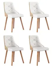 [Artiss] Dining Chairs 1 Set of 4 in White