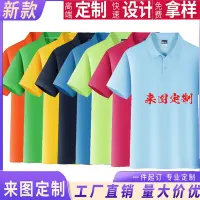 在飛比找Yahoo!奇摩拍賣優惠-夏季翻領polo衫定制印logo短袖T恤工作服廣告文化廣告衫