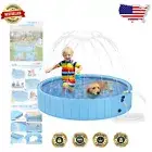 48-Inch 2-in-1 Splash Pad and Dog Pool for Pet-Friendly Family Fun