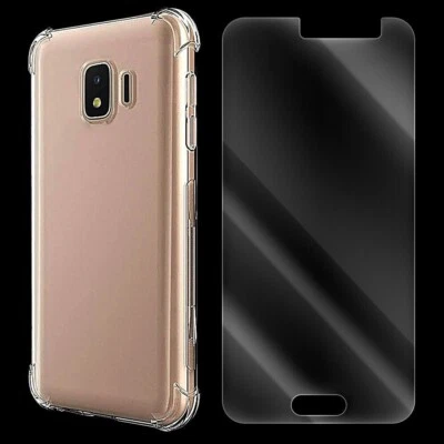 Ultra-Clear Screen Protector+Anti-Slip TPU Case for Samsung Galaxy J2 Pure J260A