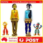 Kids Sundrop Moondrop FNAF BOSS Jumpsuit Mask Costume Fancy Dress Wear Party