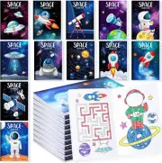 BenLouis 12 Pcs Outer Space Themed Mini Coloring Books Party Favors Alien Small