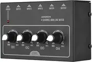 Labymos AMX04 Ultra-compact 4 Channels Stereo o Sound Mixer Low Noise for Home Studio Live Streaming Karaoke Online Singing