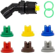 7Pcs/Set Spray Nozzles for Sprayer Tank, 110 Degree Flat Fan Shaped Sprayer Nozzle, 6 Tips Assortment for Garden Weeding Spraying Spare Part, Nozzle Tips