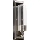 Sunset Lighting F17101-57 Esquire One Light Sconce - Clear Glass, Dimmable - Wit