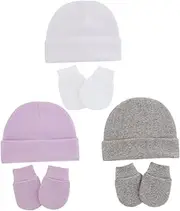 [ROMISBABA] 1 Set Hat and Scratching Gloves Turban Hats Gloves Light for Photography Props and Daily Wear Newborn Accessories