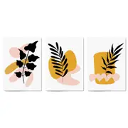 Set of Abstract Minimal Floral Drawings Wall Art