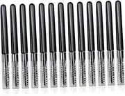 BELLIFFY 60 Pcs Eyelash Comb with Lid Hairline Combs Mascara Eyelash Separator Lash Tool Mini Brush Brow Shaping Brush Lash Brow Comb Spoolie Mini Hair Brush Brow Grooming Tools Black Nylon