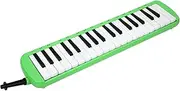 37 Keys Melodica Instrument, Soprano Melodica Air Piano Keyboard Wind Musical Instrument with Blowpipe, Mouthpiece, Carrying Bag and Wipe Cloth, for Beginner (Green)