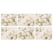 Ashdene Dining Kitchen Elegant Rose Cream Cork Back Placemats Set 6