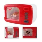 Mini Microwave Oven Playset Kids Pretend Play Kitchenware Basic Skills Learning