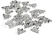 [Bdbeads] 15 I Love Jesus Christian Jewelry Charms with Heart Plated Pewter Base Metal Great for Easter Christmas, Average, Alloy Steel, No Gemstone
